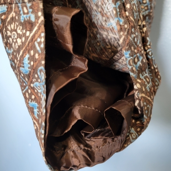 Talbots Woman Tailored Fit Silk Linen Blend Printed Pants Plus Size 14W Brown - Picture 8 of 14